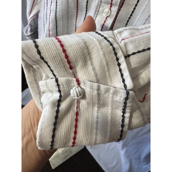 Marks & Spencer Striped Button-Up Blouse - Size UK 14 (US 10) - Picture 8 of 11